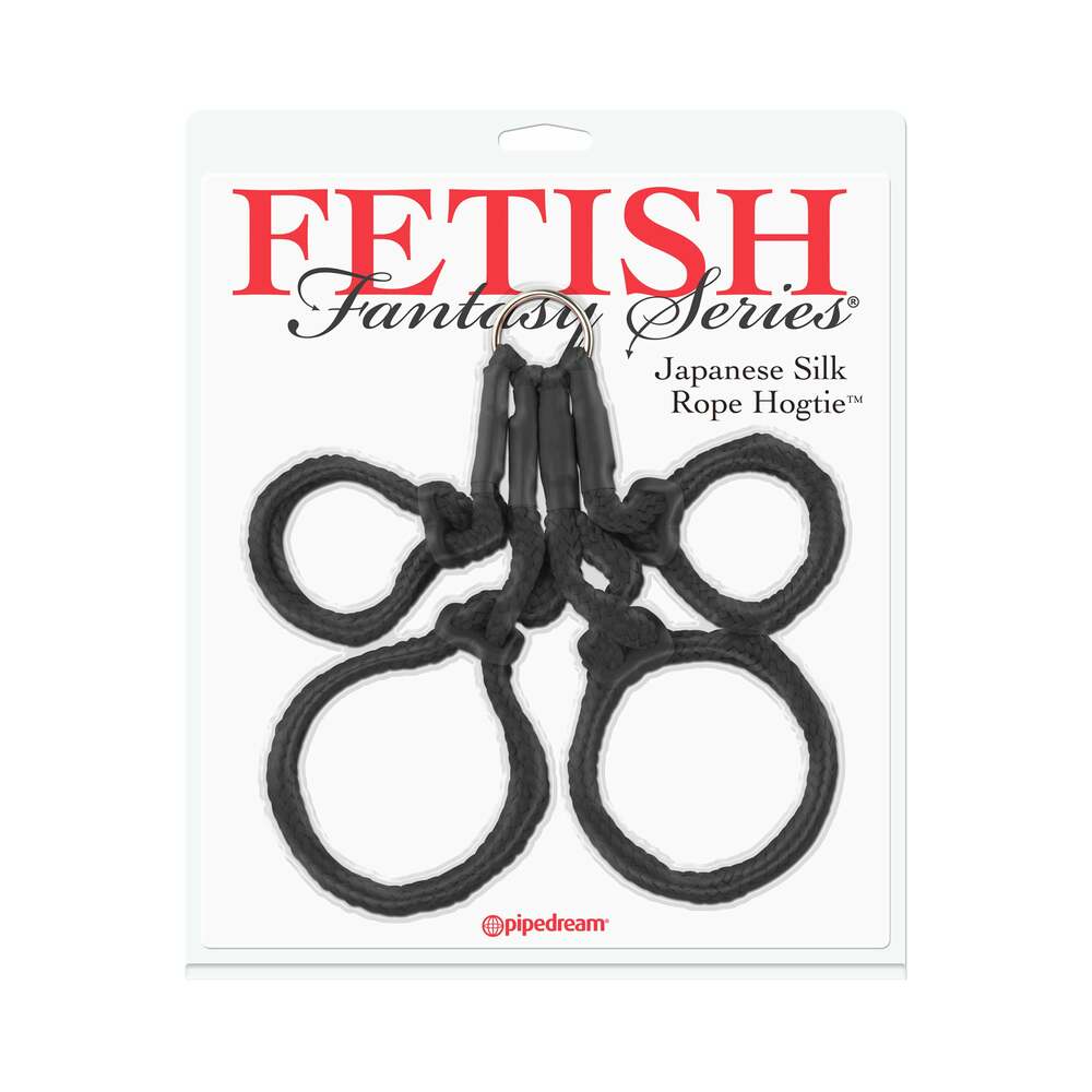 Fetish Fantasy Series Japanese Silk Rope Hogtie Black - Fantasies Boutique