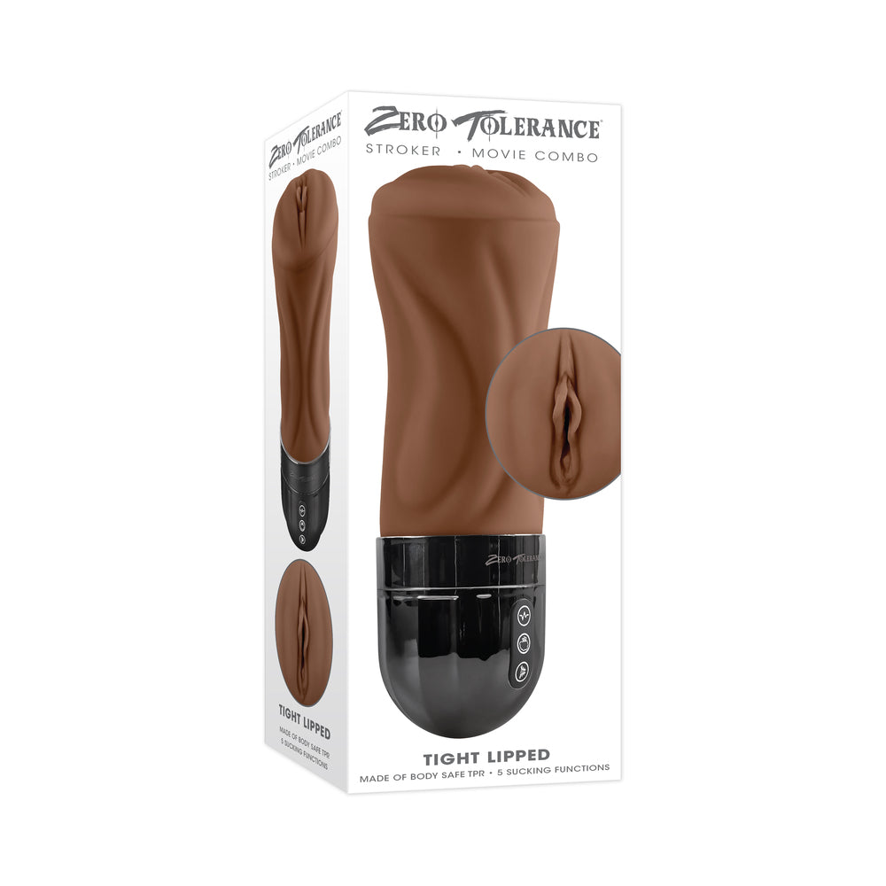 Zero Tolerance Tight Lipped Rechargeable Stroker with Suction Dark - Fantasies Boutique