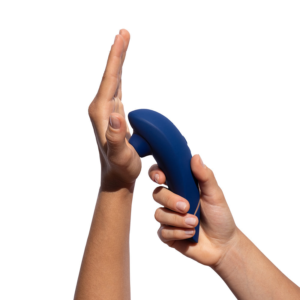 Womanizer Premium 2 Rechargeable Silicone Luxurious Pleasure Air Clitoral Stimulator Blueberry - Fantasies Boutique