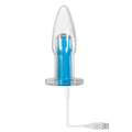 Gender X Electric Blue Rechargeable Remote-Controlled Vibrating Anal Plug Clear/Blue - Fantasies Boutique