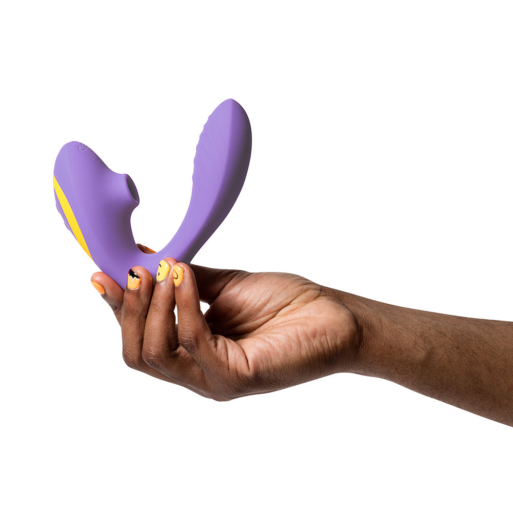 ROMP Reverb Rechargeable Silicone Clitoral and G-Spot Stimulator Purple - Fantasies Boutique