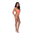 Magic Silk Rude Awakening Strappy Teddy Neon Orange S/M - Fantasies Boutique