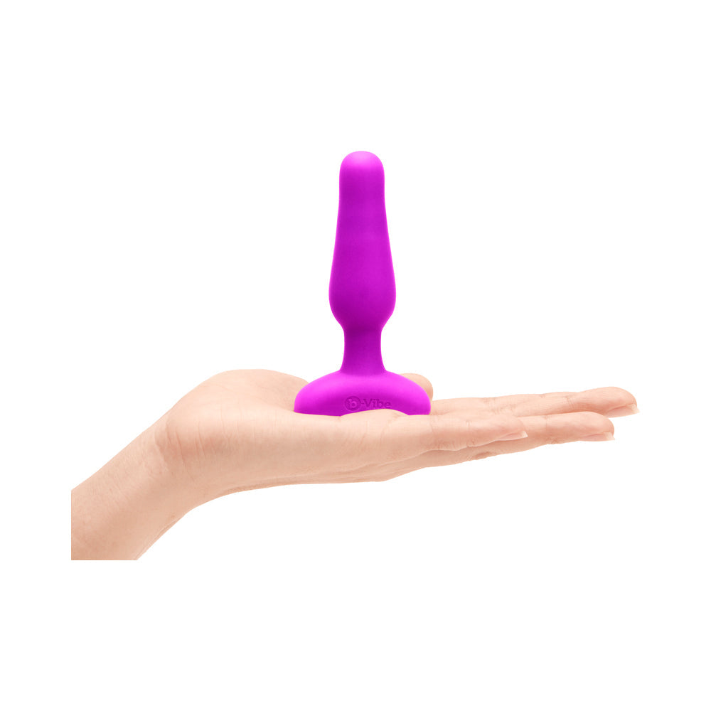 b-Vibe Novice Rechargeable Remote-Controlled Vibrating Silicone Anal Plug Fuchsia - Fantasies Boutique