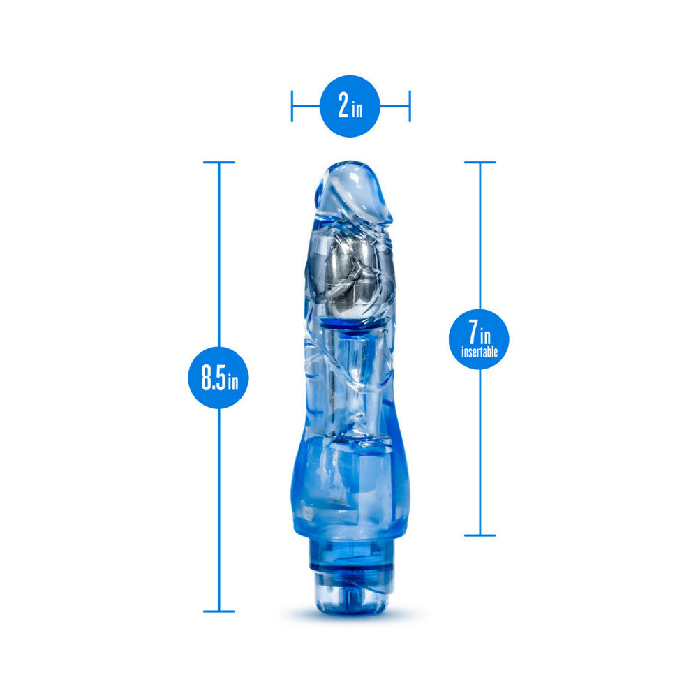 Naturally Yours Fantasy Vibe Realistic 8.5 in. Vibrating Dildo Blue - Fantasies Boutique
