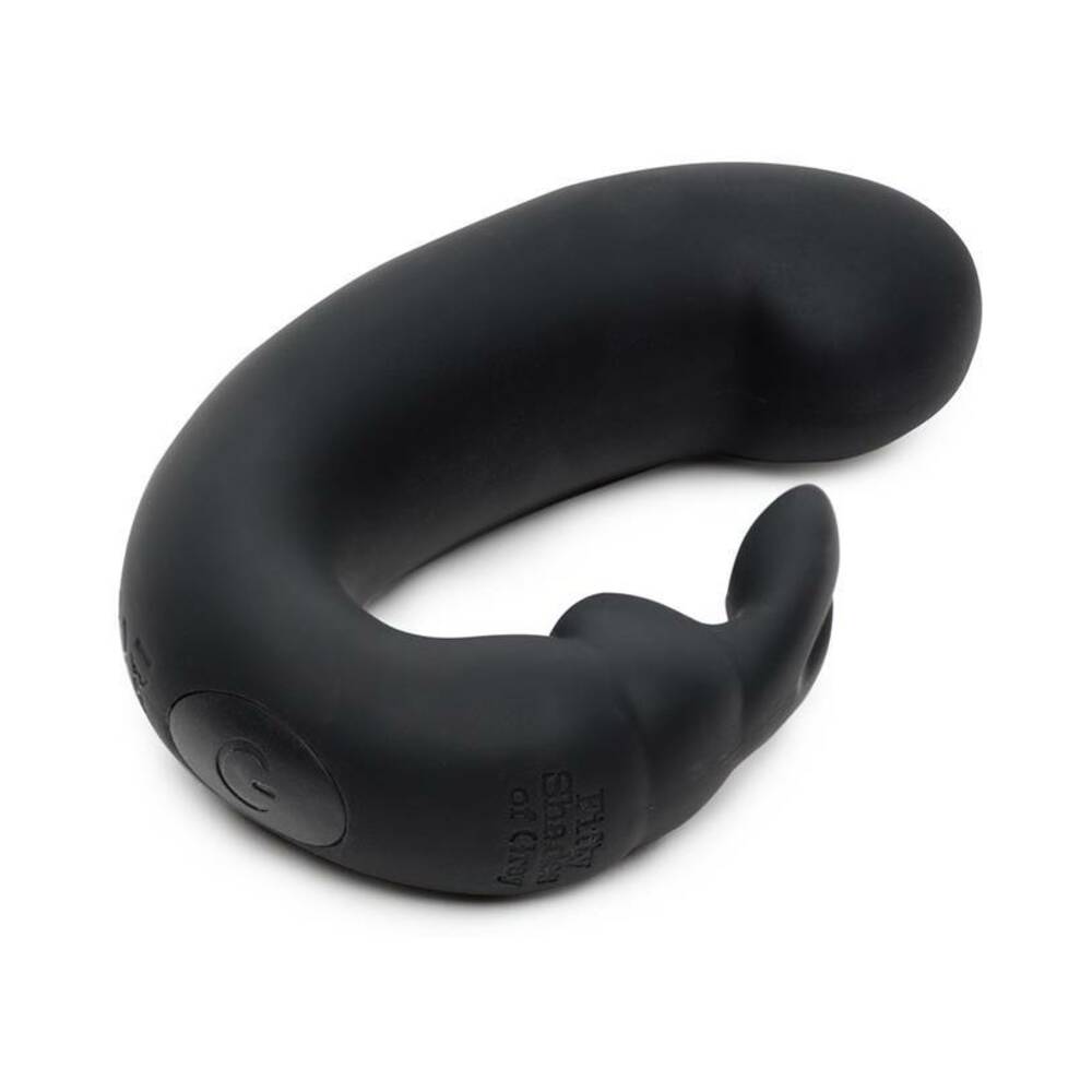 Fifty Shades of Grey Sensation Rechargeable Silicone G-Spot Rabbit Vibrator Black - Fantasies Boutique