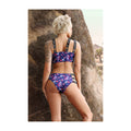 Fantasy Lingerie Vibes Spaced Out Asymmetrical Bralette & Multi-Strap Panty Indigo M/L - Fantasies Boutique