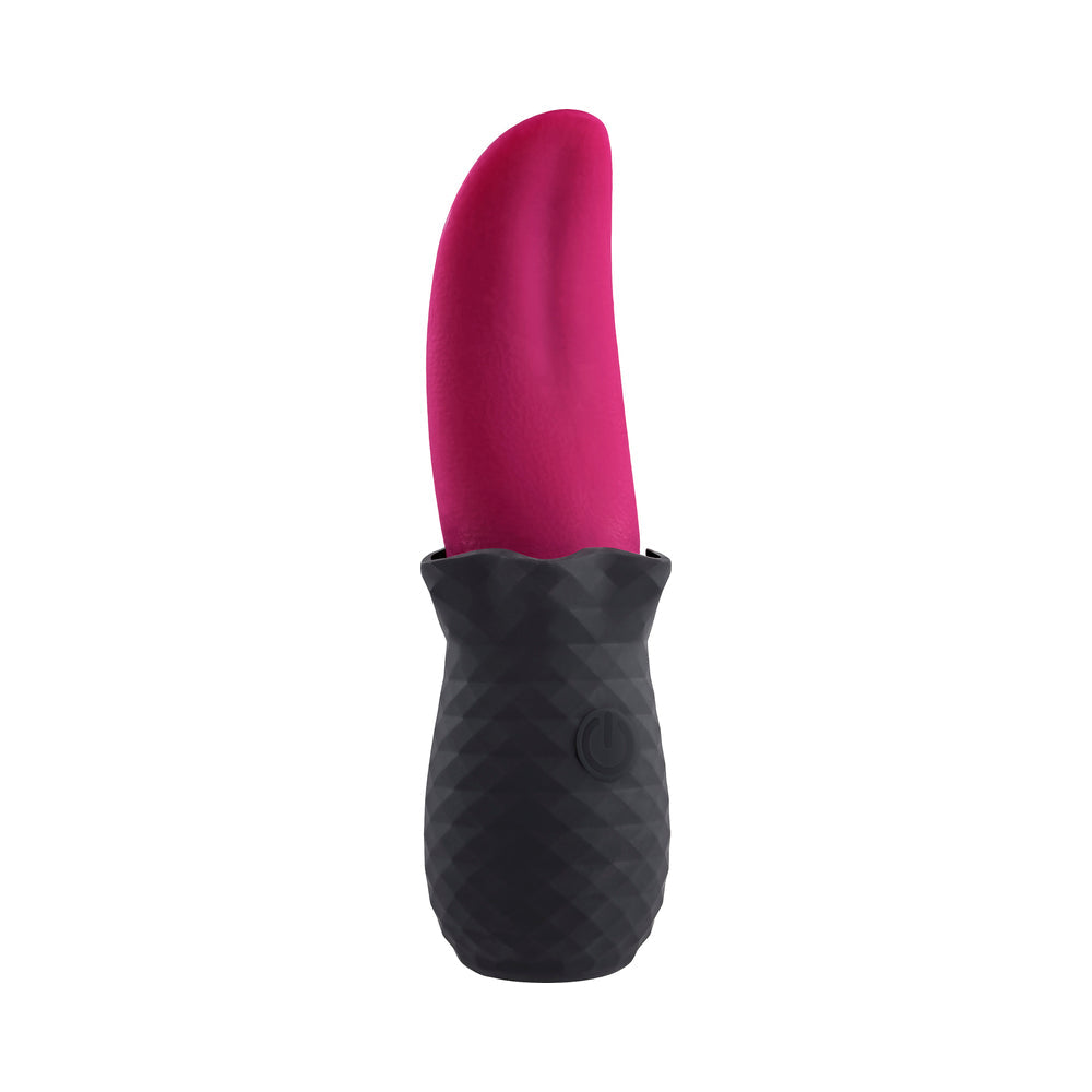 Selopa Tongue Teaser Vibe Rechargeable Silicone Pink Black - Fantasies Boutique