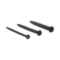 Ouch! Urethral Sounding Silicone Screw Plug Set Black 9 mm / 13 mm / 16.5 mm