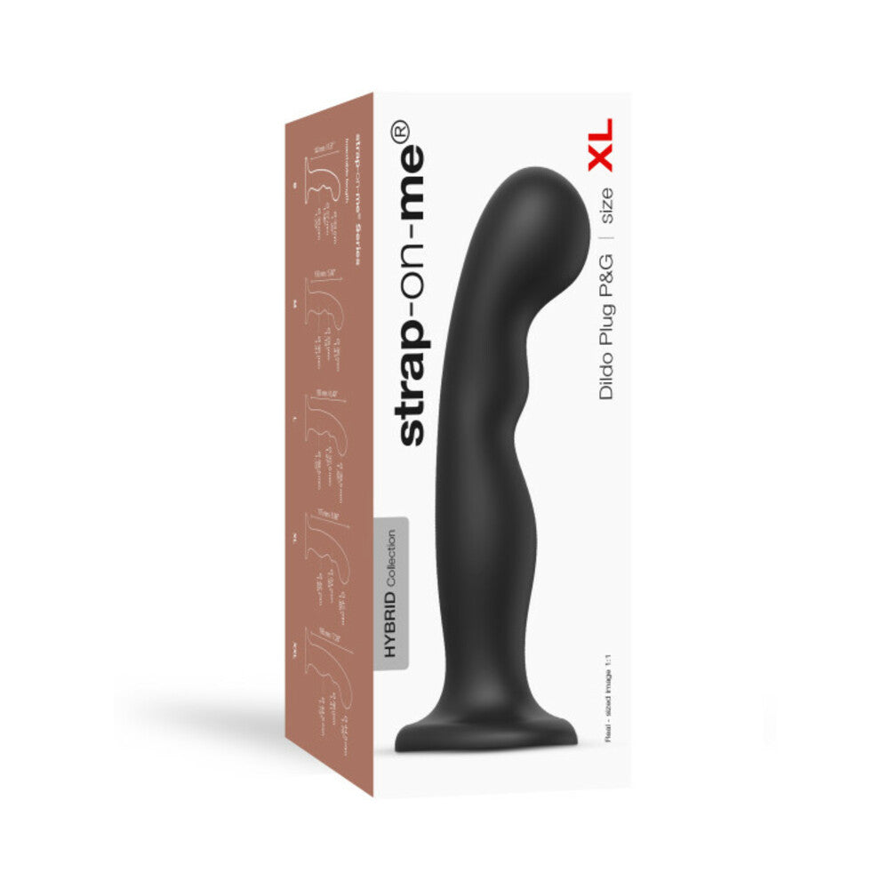 Strap-On-Me Hybrid Collection Silicone Dildo Plug P&G Black XL - Fantasies Boutique