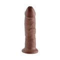 King Cock 9 in. Cock Realistic Dildo With Suction Cup Brown - Fantasies Boutique