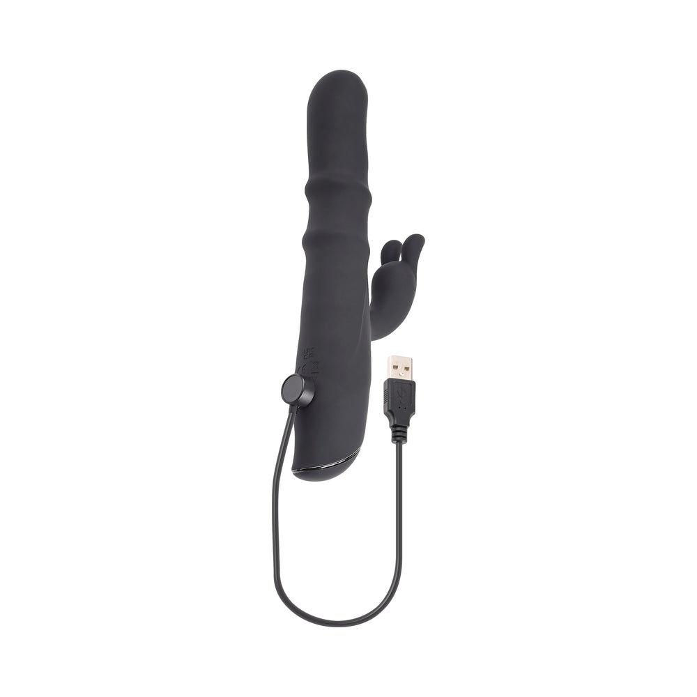 Evolved Ringmaster Rechargeable Dual Stim Vibe Silicone Black - Fantasies Boutique