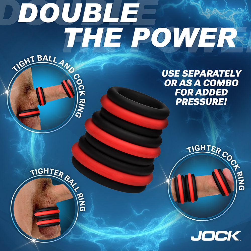 JOCK Enhancers Set of 3 - 2-in-1 Silicone C-Rings