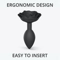 Love to Love Open Roses Silicone Anal Plug Black Onyx L - Fantasies Boutique