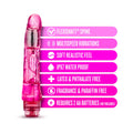 Naturally Yours Mambo Vibe Realistic 9 in. Vibrating Dildo Pink - Fantasies Boutique