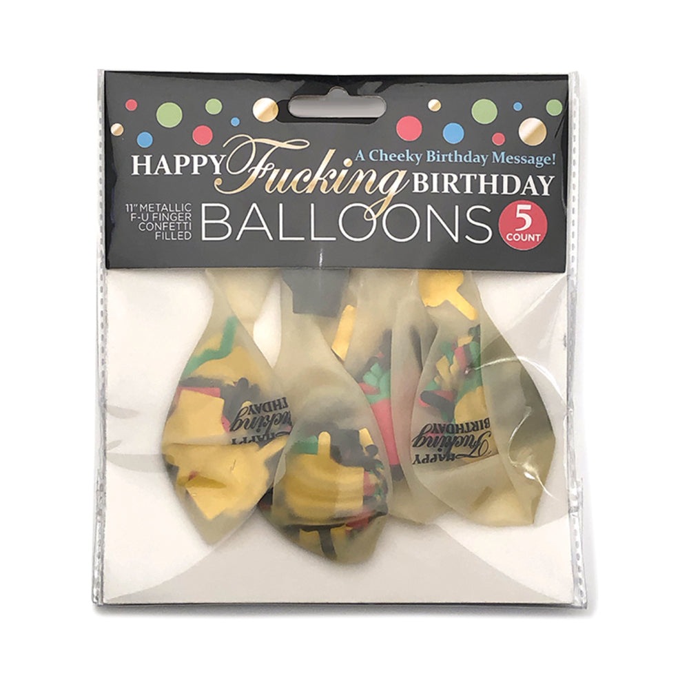 Happy Fucking Birthday Confetti Balloons - Fantasies Boutique