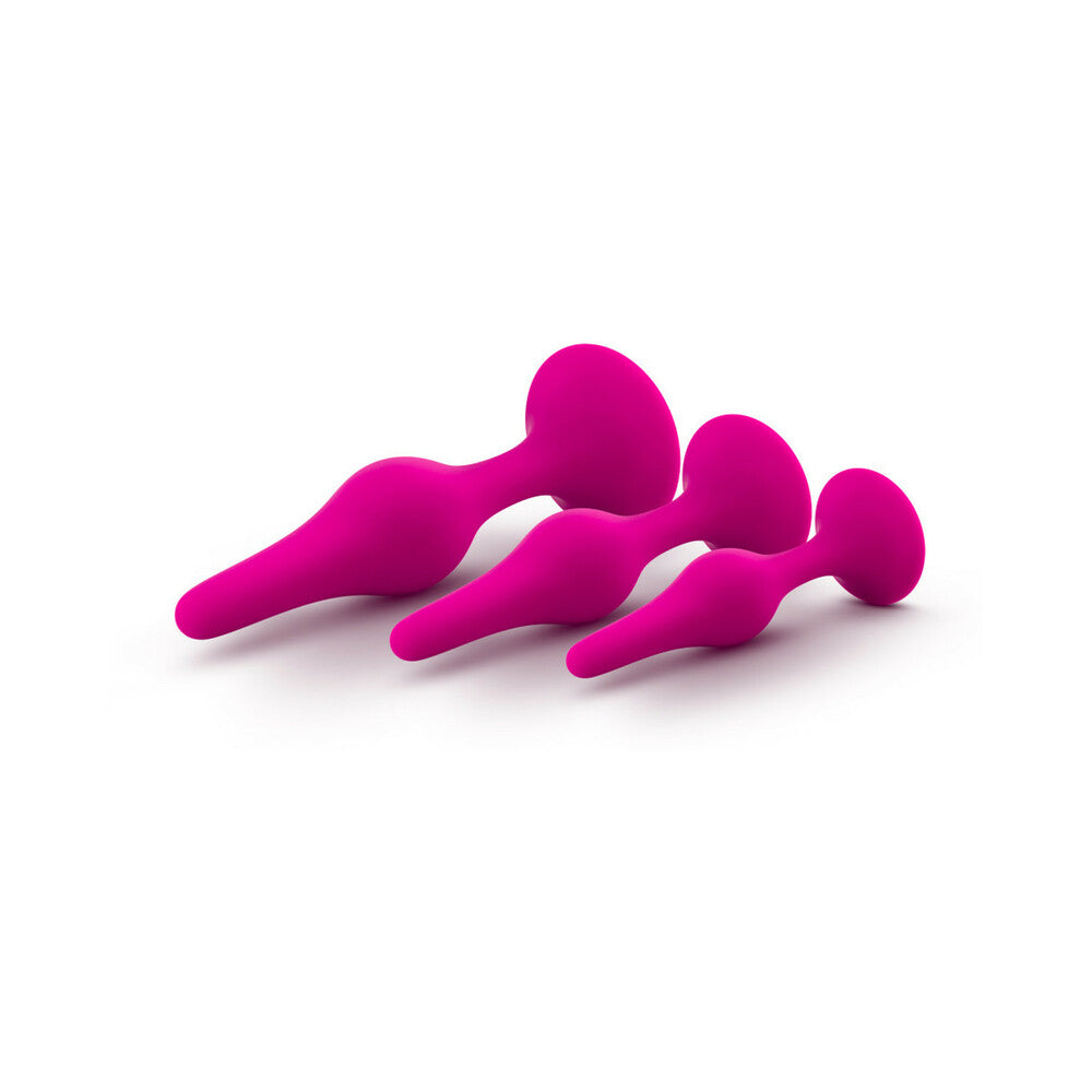 Blush Luxe 3-Piece Silicone Beginner Plug Kit Pink - Fantasies Boutique