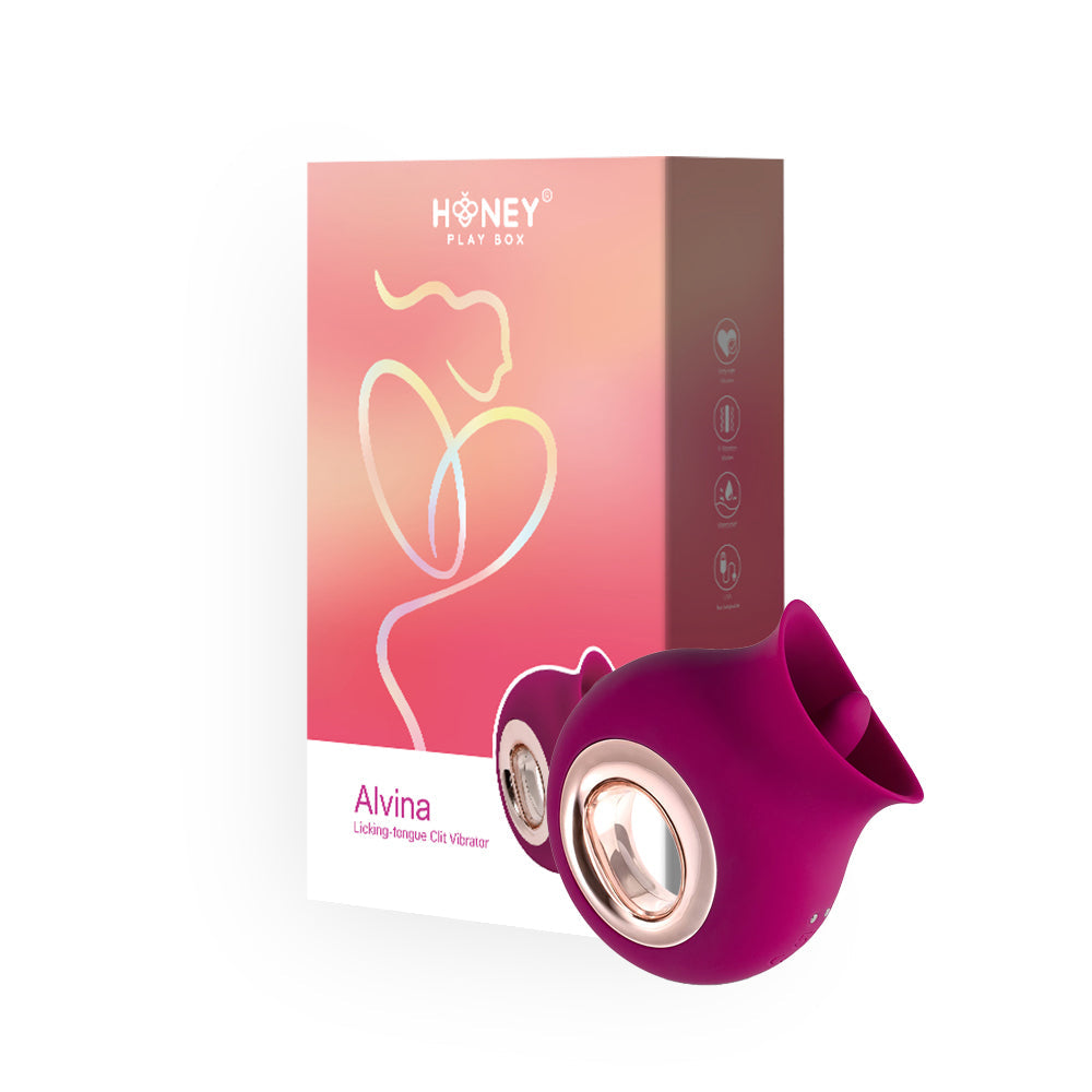 Honey Play Box Alvina Luxury Tongue Licking Clitoral Vibrator Magenta - Fantasies Boutique