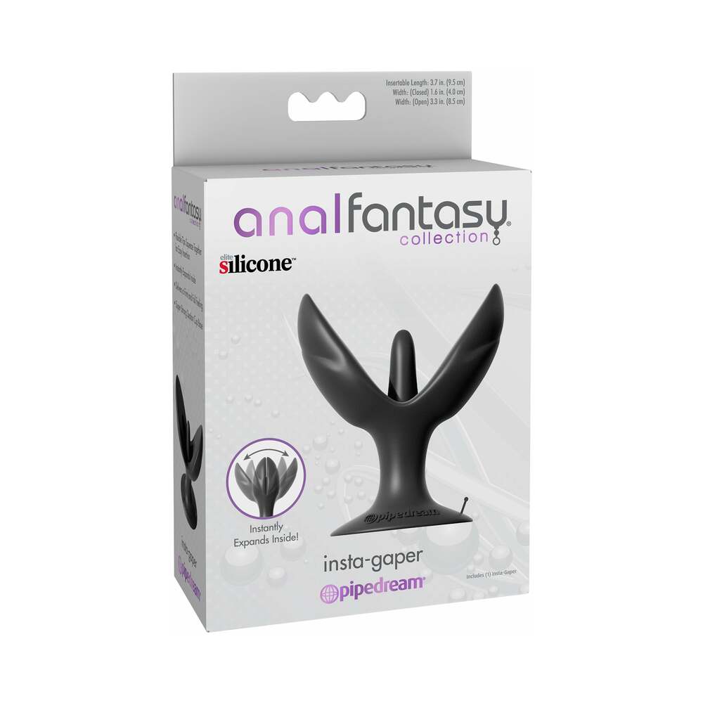 Pipedream Anal Fantasy Collection Silicone Insta-Gaper Expanding Plug Black - Fantasies Boutique