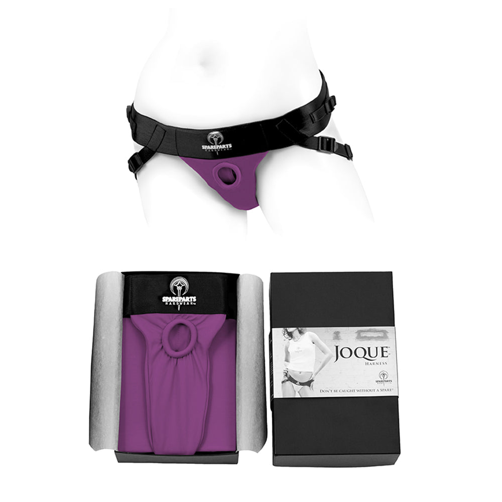 SpareParts Joque Double Strap Harness Purple Size B - Fantasies Boutique