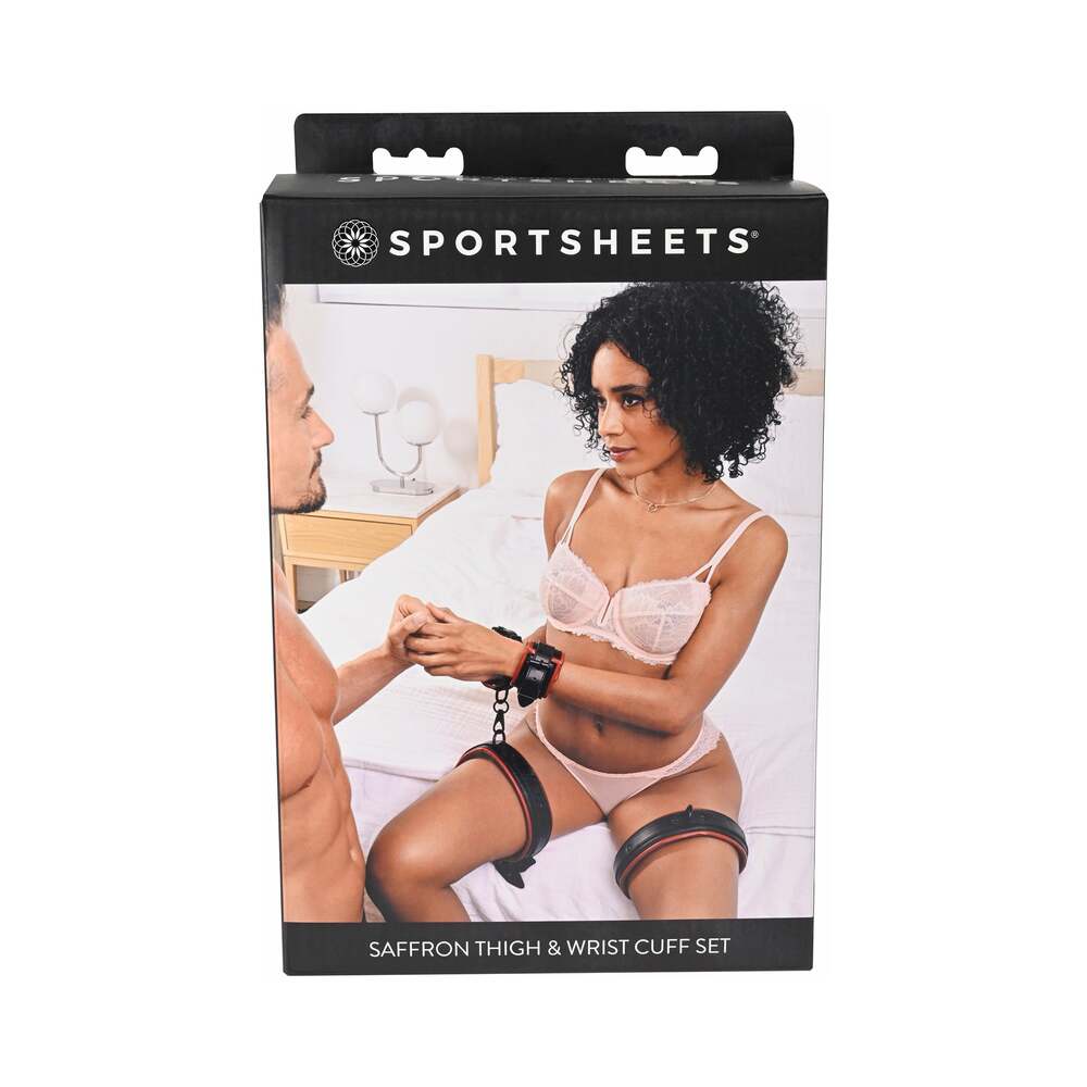 Sportsheets Saffron Adjustable Thigh & Wrist Cuff Set - Fantasies Boutique