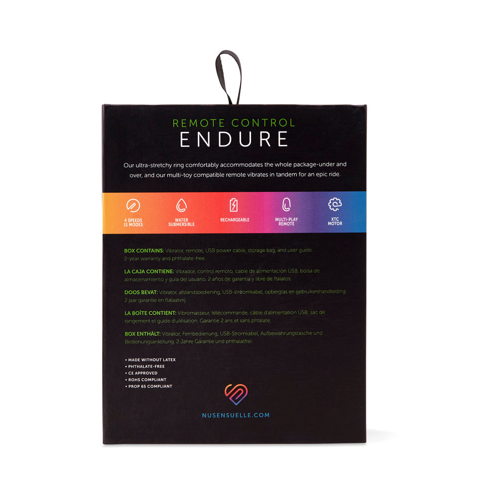 Nu Sensuelle Endure Remote Control Couple's Ring Blue - Fantasies Boutique