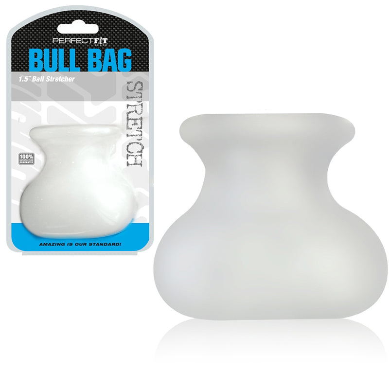 Perfect Fit Bull Bag XL 1.5in Ball Stretcher - Clear - Fantasies Boutique