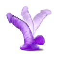 Blush Naturally Yours 4 in. Mini Cock Realistic Dildo with Balls & Suction Cup Purple - Fantasies Boutique