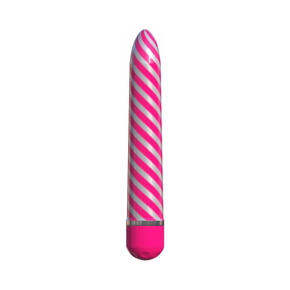 Pipedream Classix Sweet Swirl 8 in. Slimline Vibrator Pink - Fantasies Boutique
