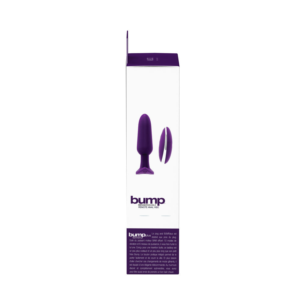 Bump Plus Rechargeable  Remote Control Anal Vibe Purple - Fantasies Boutique