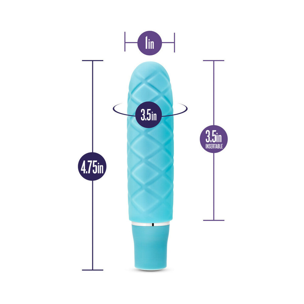 Blush Luxe Cozi Mini Silicone Slimline Vibrator Aqua - Fantasies Boutique