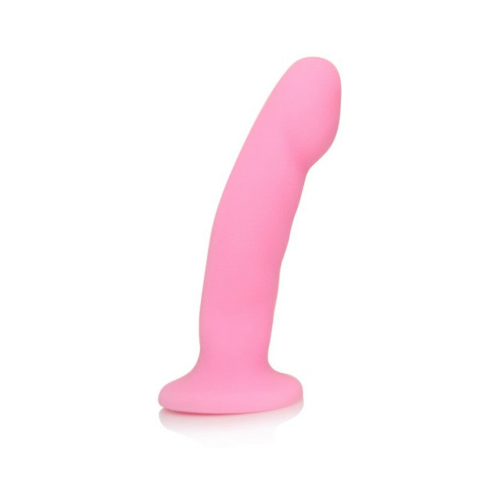 Luxe Cici 6.5 in. Curved Silicone Dildo Pink - Fantasies Boutique