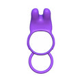 Pipedream Fantasy C-Ringz Silicone Vibrating Twin Teazer Rabbit Ring With Ears Purple
