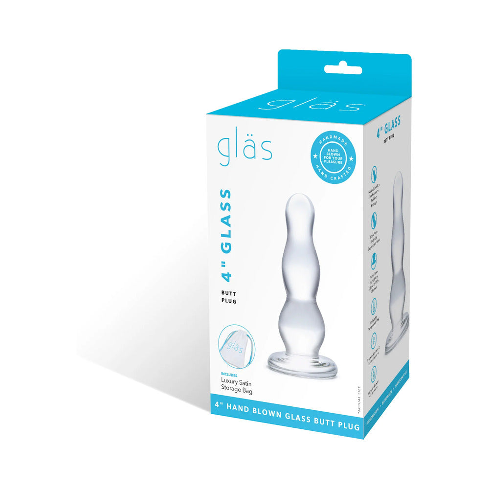 Glas 4 in. Glass Butt Plug - Fantasies Boutique