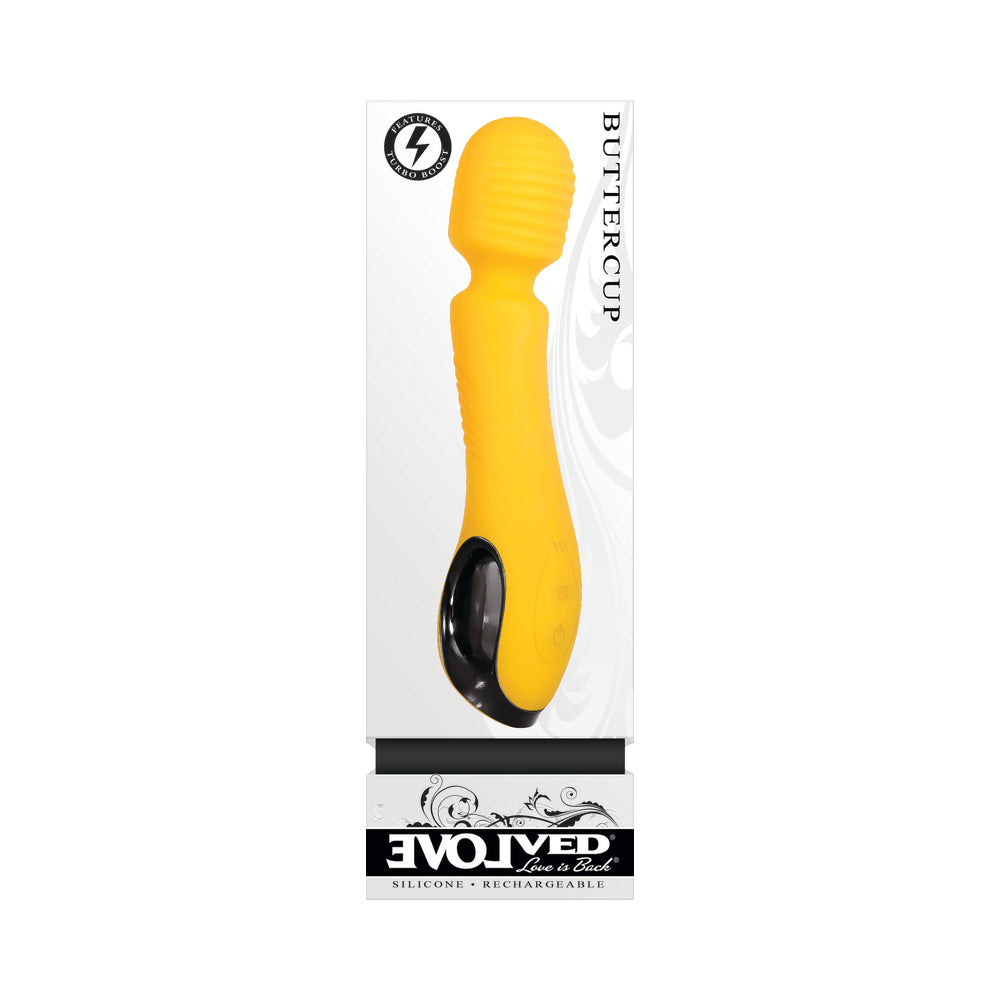 Evolved Buttercup Rechargeable Silicone Wand Vibrator Yellow - Fantasies Boutique