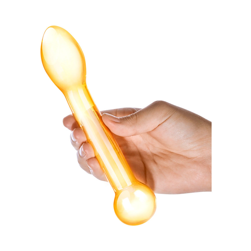 Glas 7 in. Honey Dripper Anal Slider Prostate Stimulating Glass Dildo - Fantasies Boutique