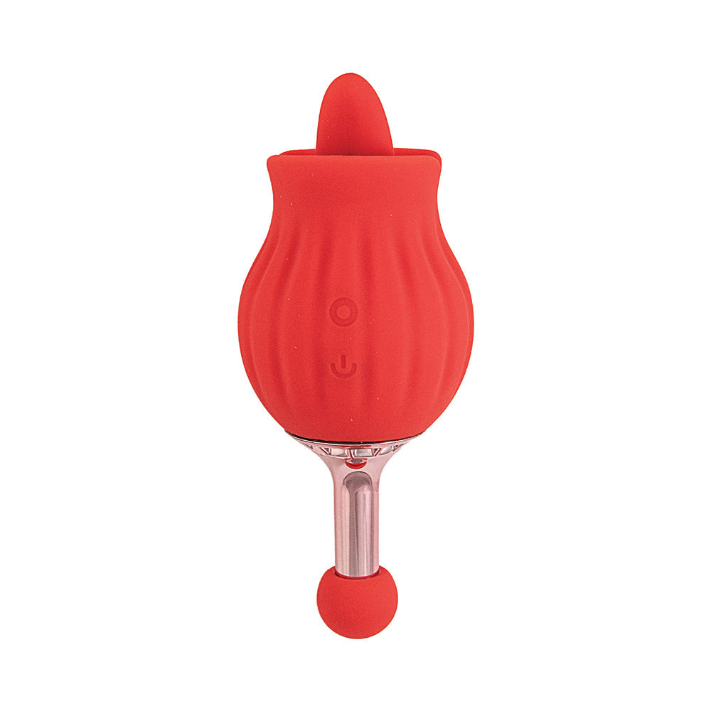 Clit-Tastic Rose Bud Dual Massager Red - Fantasies Boutique