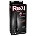 Real Feel Deluxe No. 3 Realistic 7 in. Vibrating Dildo With Suction Cup Black