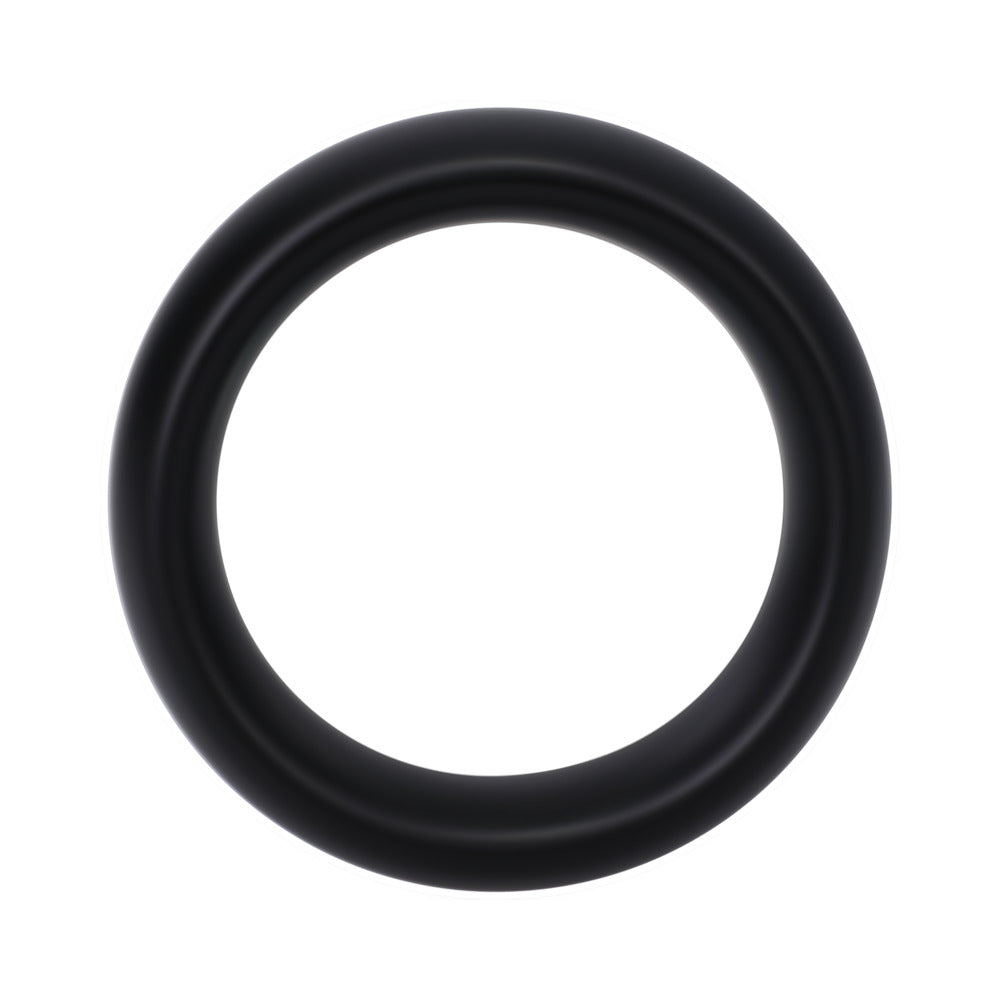Rock Solid Silicone Black C Ring, Large (2in) in a Clamshell