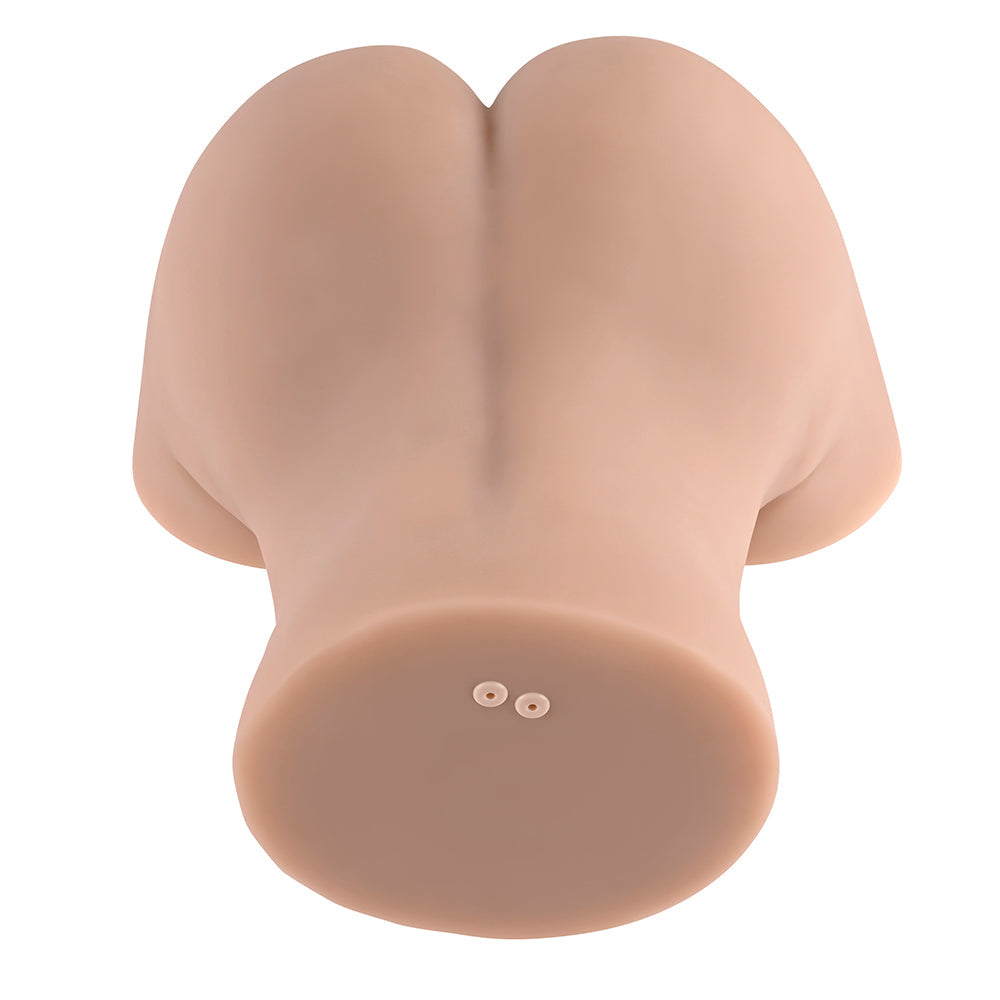 Zero Tolerance Rear Beauty Rechargeable Remote Controlled Vibrating Sucking Dual Entry Masturbator TPE Light - Fantasies Boutique