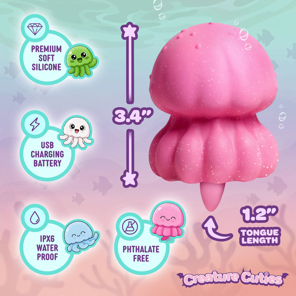 Creature Cuties Glow Jelly Licking & Vibrating Stimulator