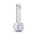 King Cock Clear 6 in. Cock With Balls Realistic Suction Cup Dildo - Fantasies Boutique