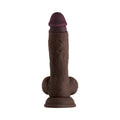 Shaft Model A: 8.5 in. Dual Density Silicone Dildo with Balls Mahogany - Fantasies Boutique