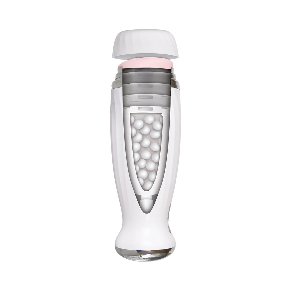 Zero Tolerance Rechargeable Thrusting Stroker With Movie Download White - Fantasies Boutique