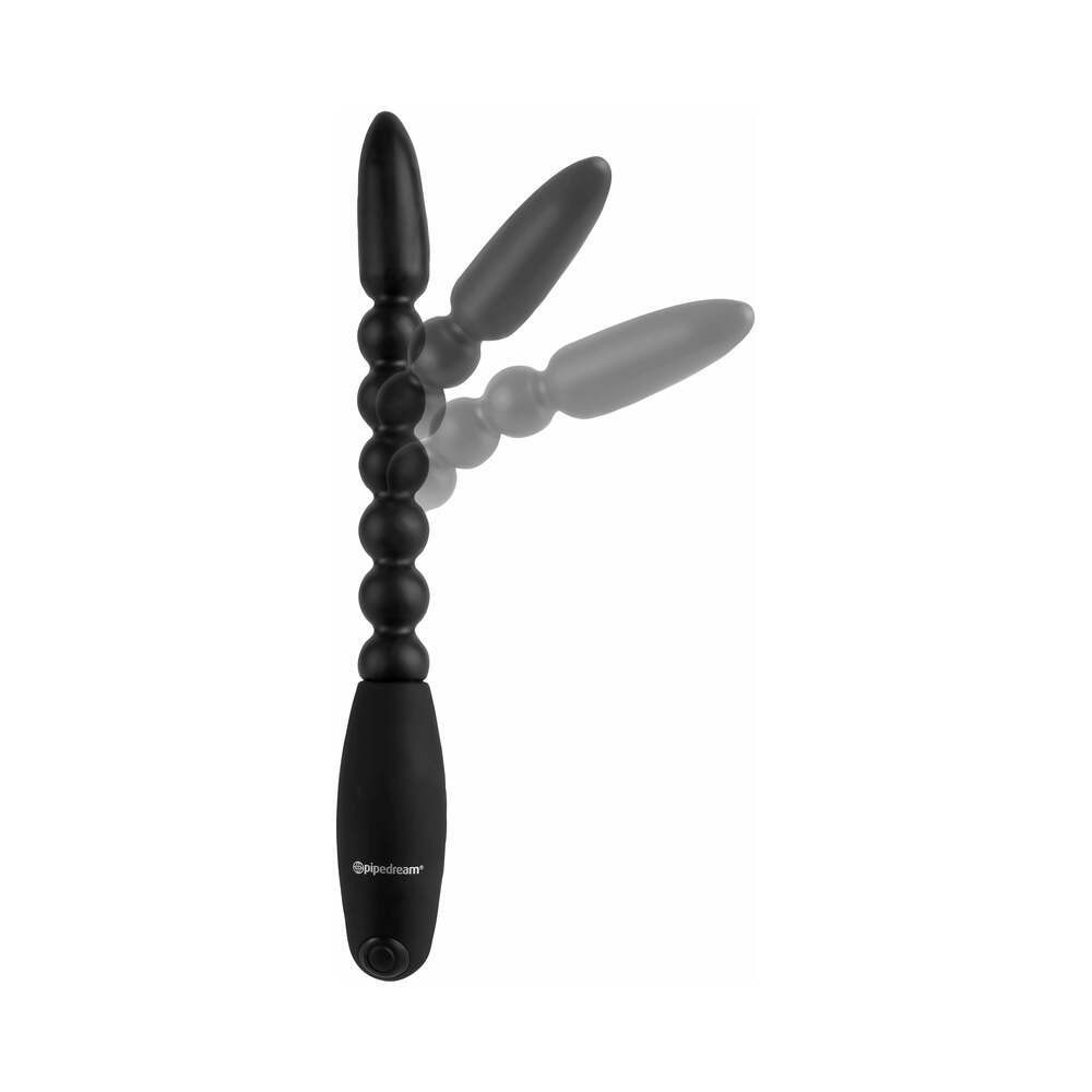 Pipedream Anal Fantasy Collection Vibrating Bendable Flexa-Pleaser Power Beads Black - Fantasies Boutique