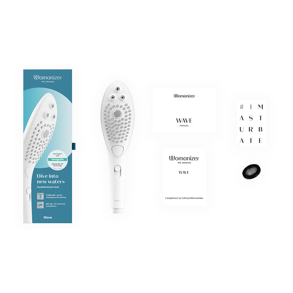 Womanizer Wave Shower Head Masturbator White - Fantasies Boutique