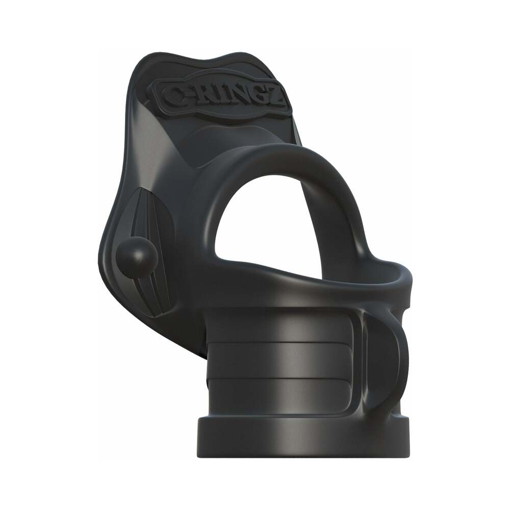 Fantasy C-Ringz Rock-Hard Ring & Ball Stretcher Silicone Sling Black