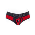 SpareParts Tomboi Cover Brief Style Underwear Harness Nylon Red/Black M