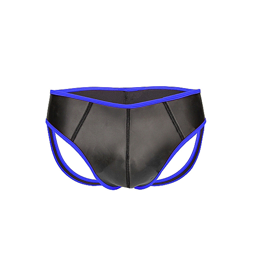Ouch! Puppy Play Neoprene Jockstrap Blue L/XL - Fantasies Boutique