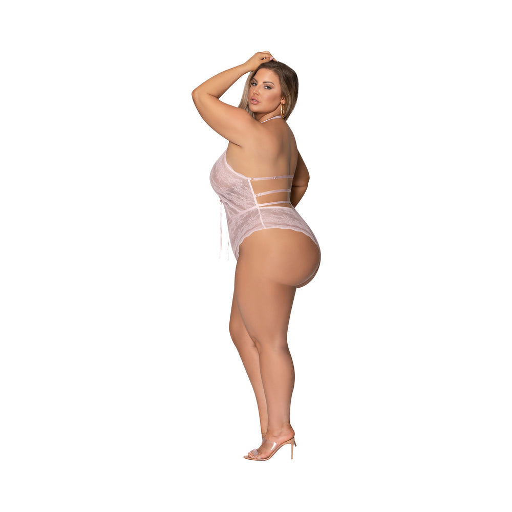 Magic Silk Seabreeze Teddy With Snap Crotch Blush Queen Size - Fantasies Boutique