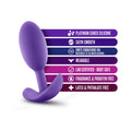 Blush Luxe Wearable Vibra Slim Plug Medium Purple - Fantasies Boutique